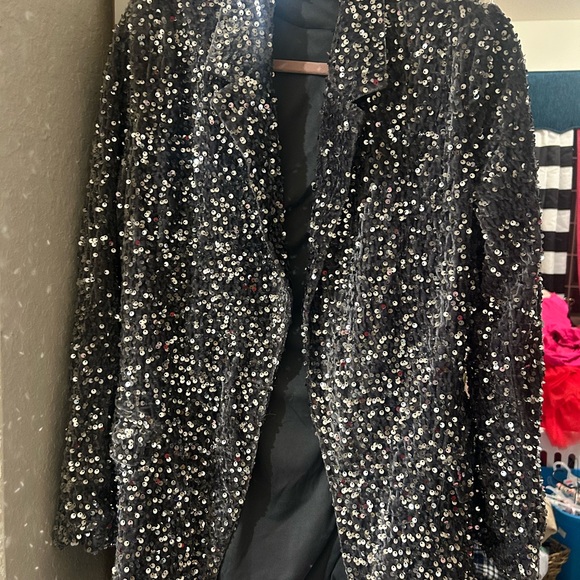 Boo-boo Gorgeous sequins blazer size 12 - Picture 3 of 5